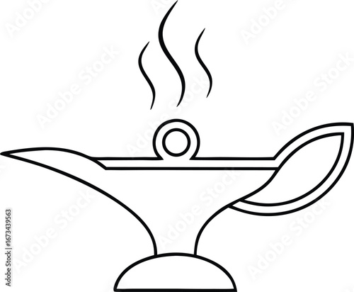 incense burner outline icon