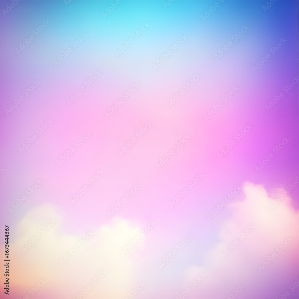 Fototapeta premium Pastel Pink Purple Sky Clouds Dreamy Background