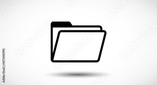 Organize your digital world with this sleek, modern open folder icon, perfect for business and data management concepts.