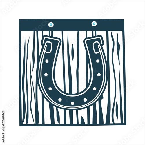 Lucky Upside Down Horseshoe on Wood Mules Horseshoe An upside down horseshoe with nails still in it hung for luck