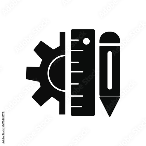 tools icons. simple solid vector