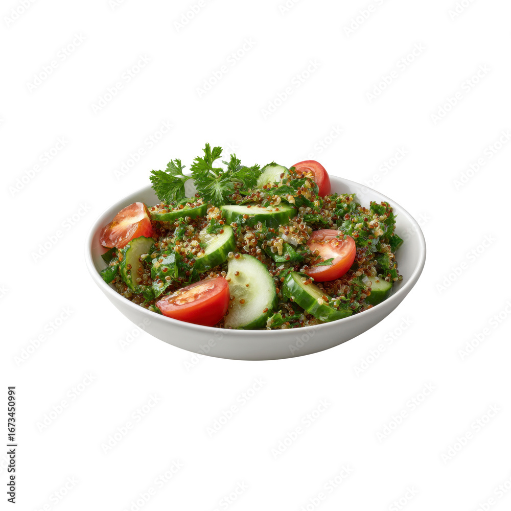 Delicious Quinoa Salad with Cucumber and Cherry Tomatoes