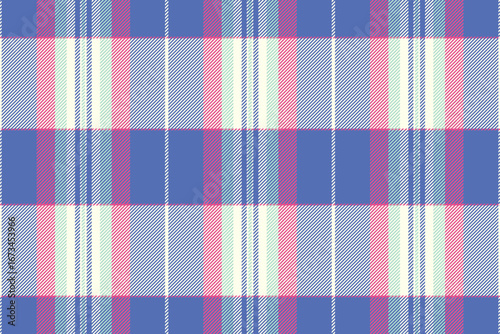 Sparse fabric vector plaid, border check seamless background. Handmade tartan pattern texture textile in ivory and blue colors.