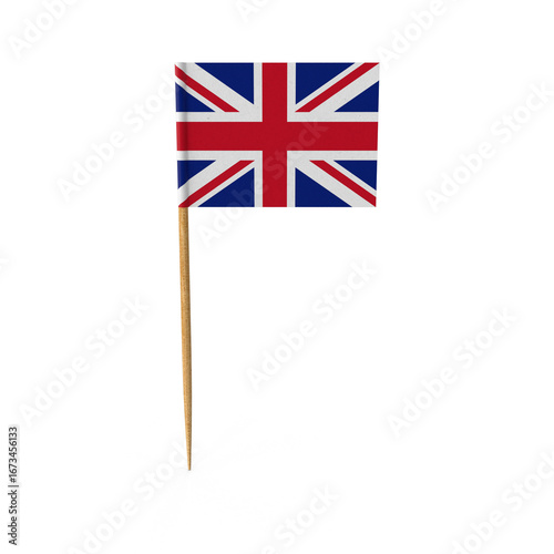 Toothpick British Flag, isolated on transparent background, png