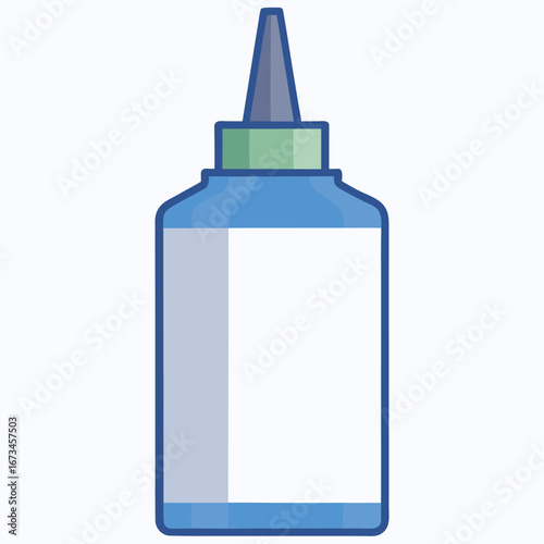 Plastic bottle isolated on white background containing liquid detergent or cleaning product