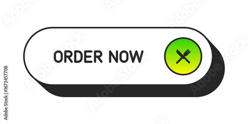 CTA button with text: Order now and cutlery icon.