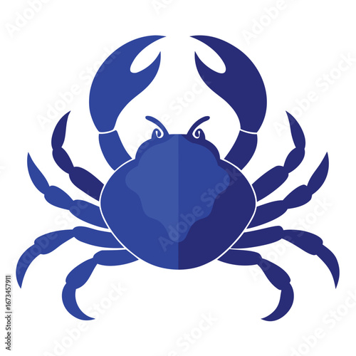 blue crab on white background