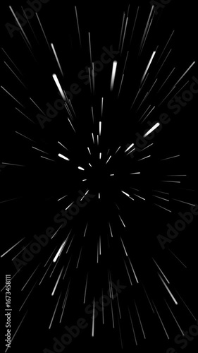 Dark Starburst Warp Speed Effect