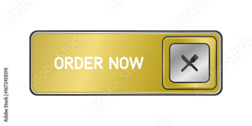 CTA button with text: Order now and cutlery icon.