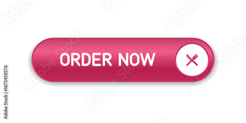 Pink CTA button with text: Order now and cutlery icon.
