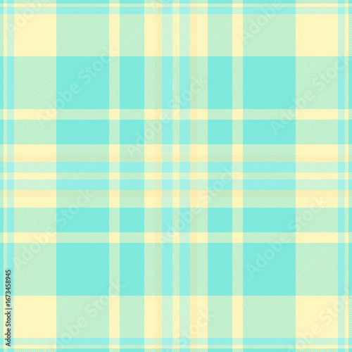 Soft pastel plaid pattern in teal and cream. Versatile textile design for backgrounds, apparel, and creative projects. Cozy, classic, and visually appealing.