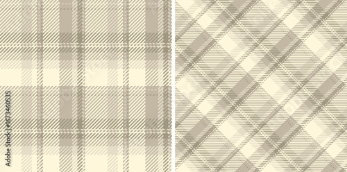 Seamless textile vector of pattern check background with a fabric texture plaid tartan. Set in coffee colors for slim skirt fashion.