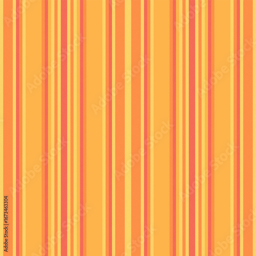 Vertical striped pattern in warm yellow and orange tones. Textile design with repeating lines, suitable for backgrounds, fabrics, and surface prints.