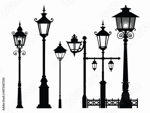 Antique Outdoor Lamp Post Design