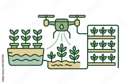 Drone technology aiding agricultural practices in sustainable farming