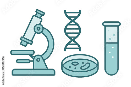 Vector illustration of scientific tools for laboratory research