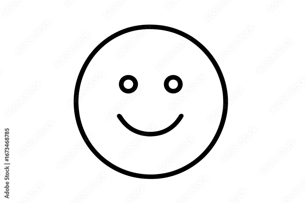 Simple smiley face design for cheerful expressions and emotions Simple smiley face design for cheerful expressions and emotions