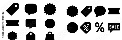 Vector icons for sales and promotions in marketing use