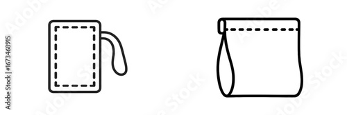 Vector illustration of reusable bags in simple design