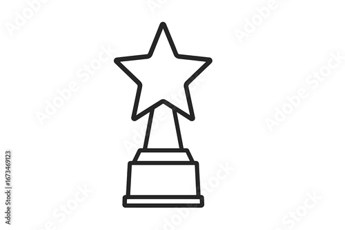 Star trophy design for recognition and awards events