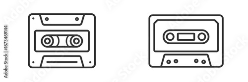 Vintage cassette tape vector illustration for retro music lovers
