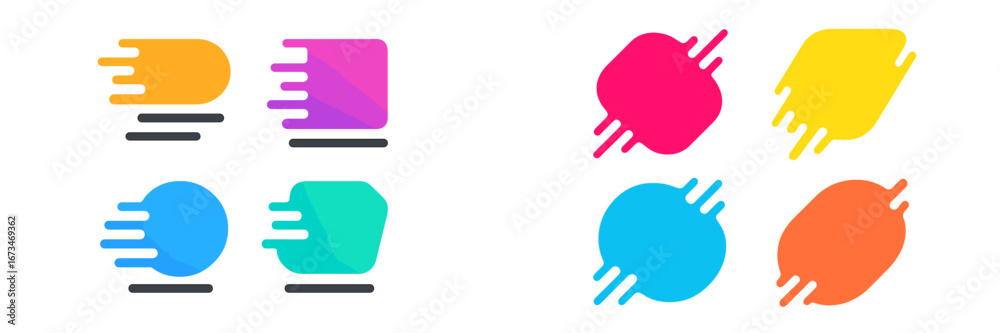 Fototapeta premium Colorful abstract vector illustrations of dynamic shapes and patterns