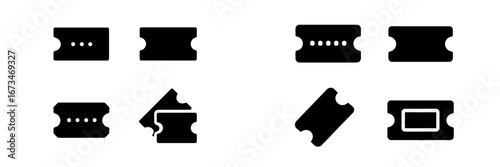 Various ticket designs in vector illustration format for microstock