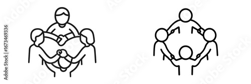 Wallpaper Mural Diverse group engaging in collaborative teamwork and support Torontodigital.ca