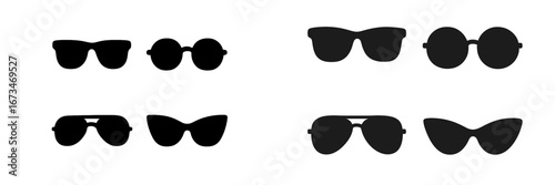 Chic vector designs of sunglasses for fashion enthusiasts