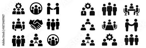 Vector illustration of diverse teamwork and collaboration concepts