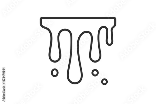 Dripping liquid illustration in flat vector style