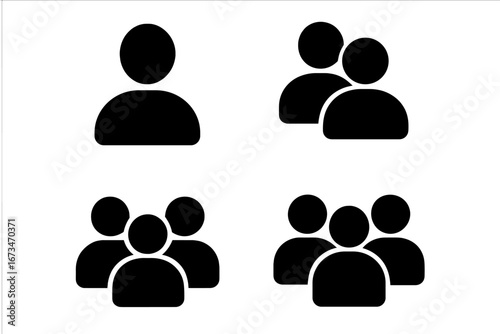 Vector illustration of diverse groups of people interacting together