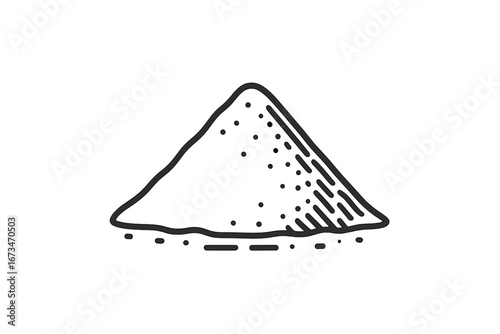 Clean vector illustration of a pile of sand on a white background