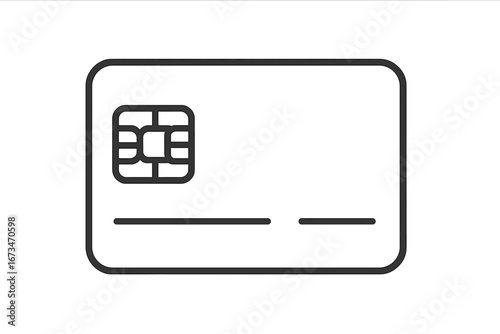 Simple vector illustration of a blank credit card design