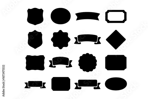 Creative vector shapes and labels for design projects