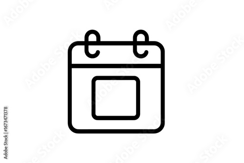 Minimalist vector calendar illustration for planning and organization