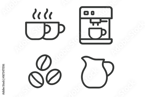 Coffee preparation tools and ingredients for perfect brews