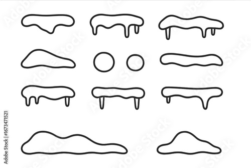 Snowy shapes and patterns perfect for creative projects