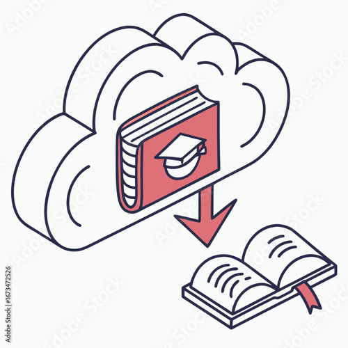 vector illustration of a book with a heart