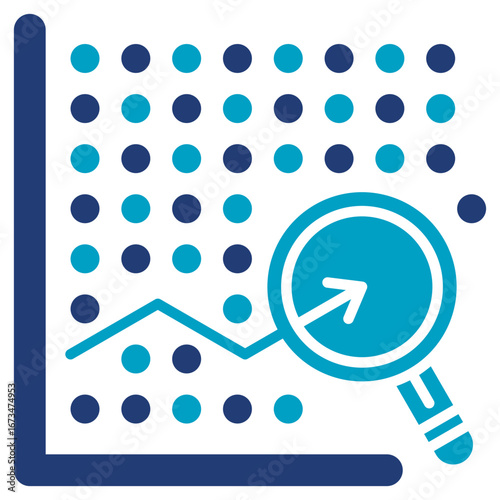Correlation Flat Blue Icon
