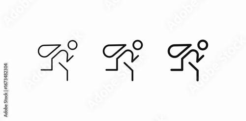 person in starting block icon sign vector