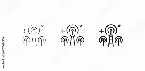 cellular tower antenna icon sign vector