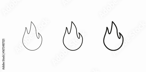 flame fire heat icon sign vector