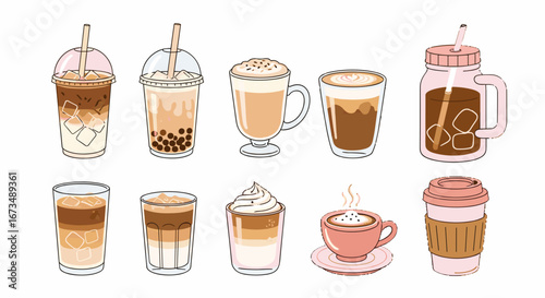 set of drinks