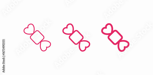 heart shaped candy icon sign vector