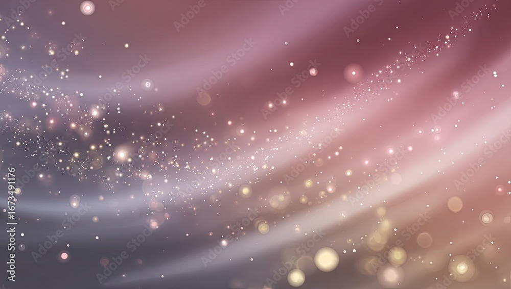 Fototapeta premium Abstract background with soft flowing colors and glittering particles