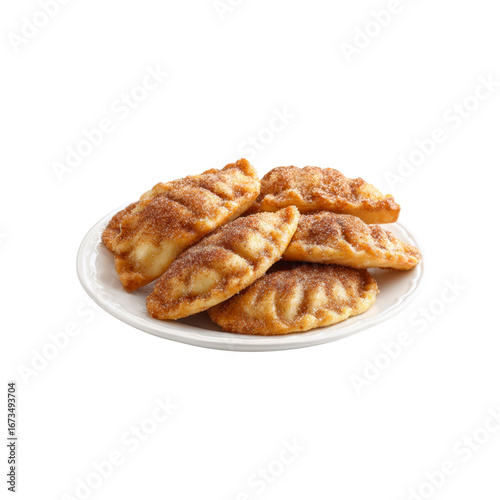 Delicious Cinnamon Sugar Empanadas on a White Plate