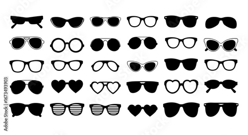 set of hipster mustache