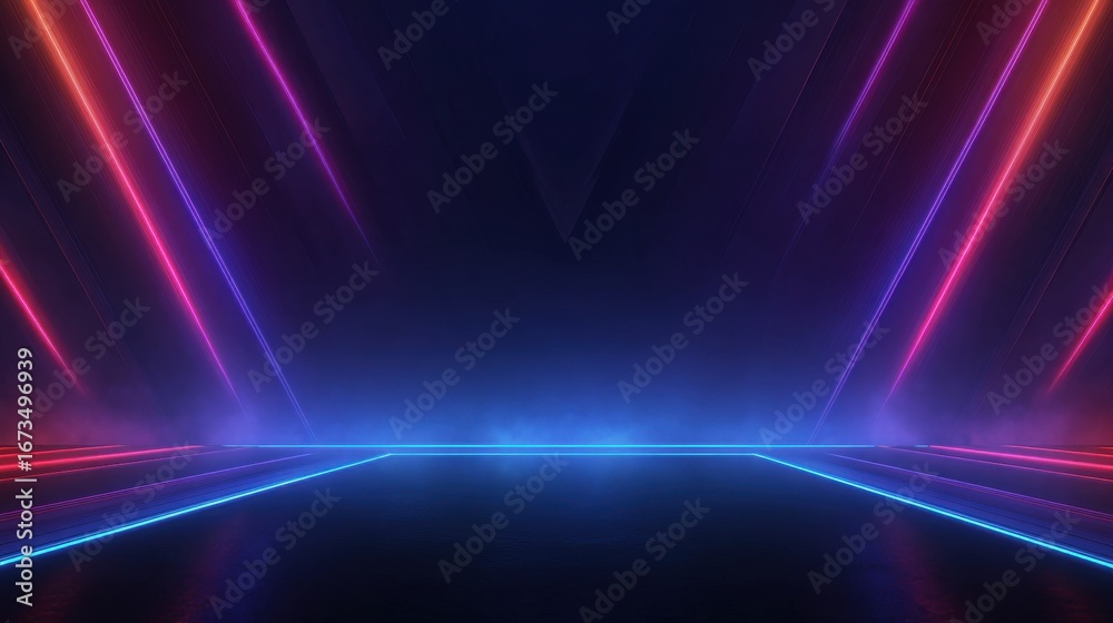 Obraz premium Stunning photo of futuristic esport background for gaming live streaming. Esport game tournament competition neon banner.