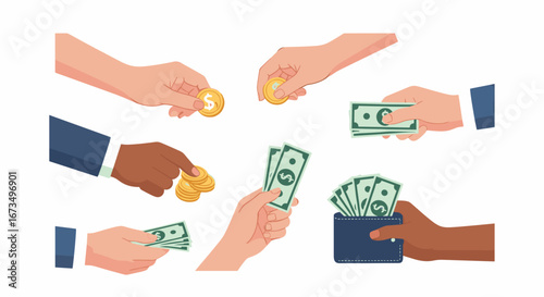 hand with money